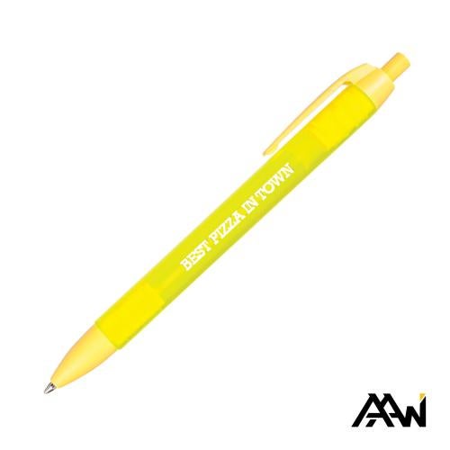 Promotional Products - Writing Instruments - Plastic Pens - Widebody Pen w/Translucent Barrel - Matte Colored Accent