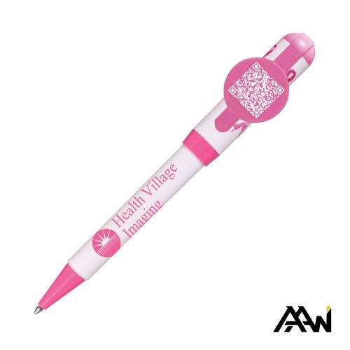 Promotional Products - Writing Instruments - Plastic Pens - Jumbo QR Billboard Twist Pen - Decorated Cap