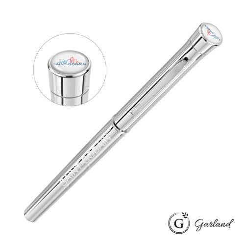 Promotional Products - Writing Instruments - Metal Pens - Garland® Signature Custom Rollerball Pen - Chrome