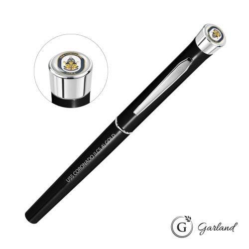 Promotional Products - Writing Instruments - Metal Pens - Garland® Color Custom Rollerball Pen - Chrome Accent