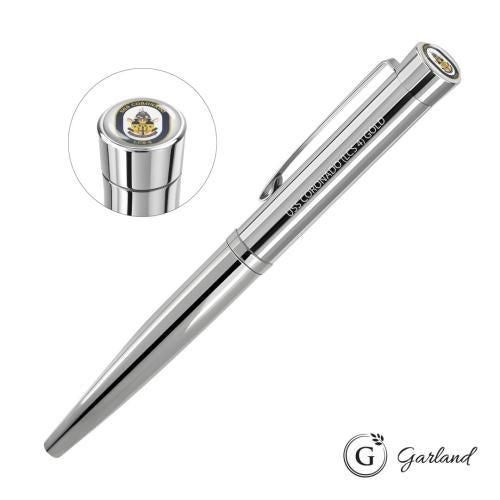 Promotional Products - Writing Instruments - Metal Pens - Garland® Executive Custom Signature Rollerball Pen - Chrome