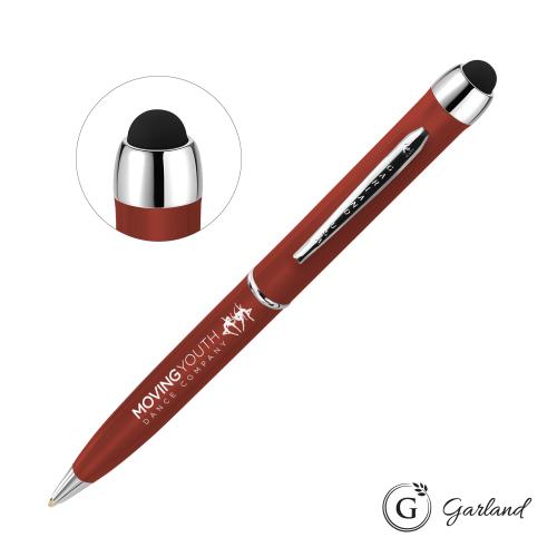Promotional Products - Writing Instruments - Metal Pens - Garland&reg; Stylus Matte Ballpoint Twist Pen - Chrome Accent