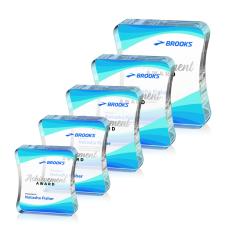 Barre Full Color Rectangle Crystal Award - Full Color Imprint
