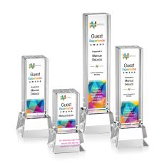 Robson Full Color Clear on Base Towers Crystal Award - Awards and Trophies