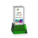 Robson Full Color Green on Base Towers Crystal Award