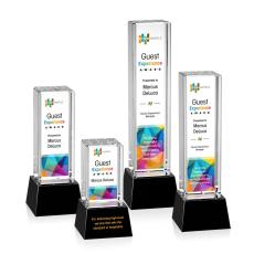 Robson Full Color Black  on Base Towers Crystal Award - Crystal Awards