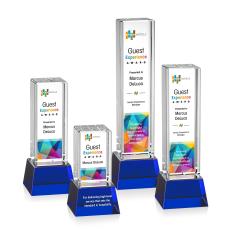 Robson Full Color Blue on Base Towers Crystal Award - Awards and Trophies