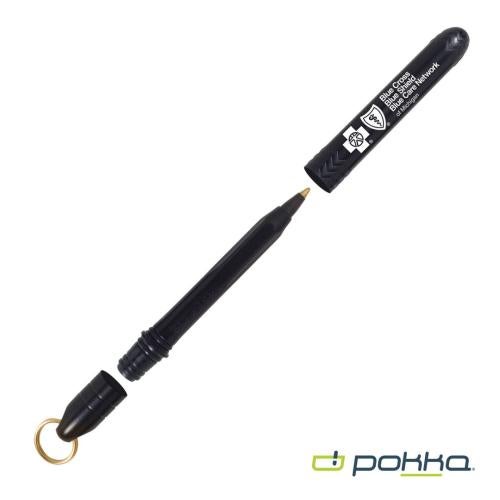 Promotional Products - Writing Instruments - Plastic Pens - Pokka® Pocket Pen w/Dock & Keyring