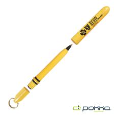 Pokka Pocket Pen w/Dock & Gold Keyring - Promotional Products