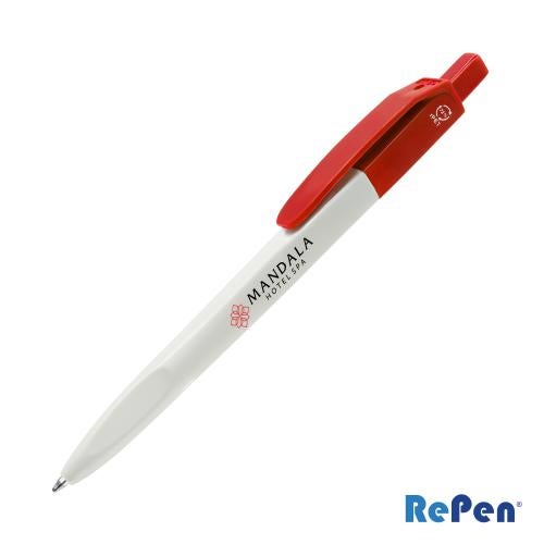 Promotional Products - Writing Instruments - Plastic Pens - RePen&reg; Squared Opaque Clicker rPET Pen
