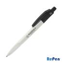 RePen&reg; Squared White w/Translucent Clicker rPET Pen