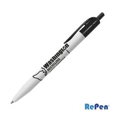 RePen White Clicker rPET Pen - Plastic Pens