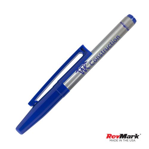Promotional Products - Writing Instruments - Markers - RevMark&reg; Silver Barrel Industrial Permanent Marker w/clip