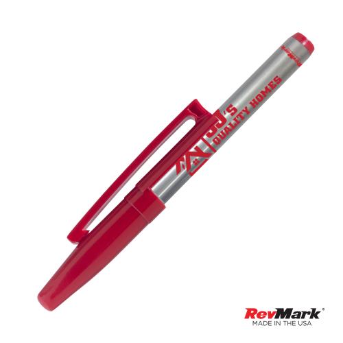Promotional Products - Writing Instruments - Markers - RevMark&reg; Silver Barrel Industrial Permanent Marker w/clip