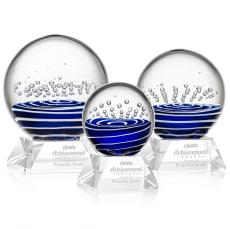 Tranquility Clear on Sheffield Base Globe Glass Award - Awards and Trophies