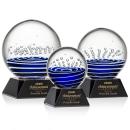 Tranquility Black on Sheffield Base Globe Glass Award