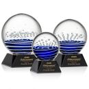 Tranquility Black on Sheffield Base Globe Glass Award