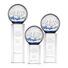 Starburst Clear on Dakota Base Globe Glass Award - Art Glass Awards