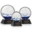 Starburst Black on Sheffield Base Globe Glass Award