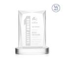 Messina Starfire on Alberton Base Rectangle Crystal Award