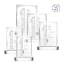 Messina Starfire on Alberton Base Rectangle Crystal Award