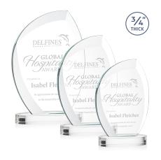 Wichita Clear on Alberton Base Flame Crystal Award - Awards and Trophies