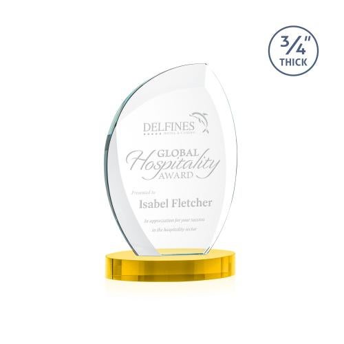 Awards and Trophies - Crystal Awards - Wichita Gold on Alberton Base Peaks Crystal Award