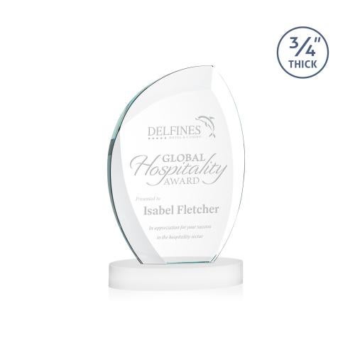 Awards and Trophies - Crystal Awards - Wichita White on Alberton Base Peaks Crystal Award