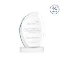 Wichita White on Alberton Base Flame Crystal Award