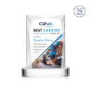 Messina Full Color Starfire on Alberton Base Rectangle Crystal Award