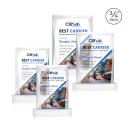 Messina Full Color White on Alberton Base Rectangle Crystal Award