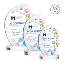 Wichita Full Color Clear on Alberton Base Flame Crystal Award