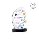 Wichita Full Color Black on Alberton Base Flame Crystal Award