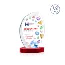 Wichita Full Color Red on Alberton Base Flame Crystal Award