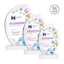 Wichita Full Color White on Alberton Base Flame Crystal Award