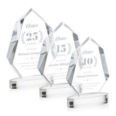 Norwood Clear on Alberton Base Polygon Crystal Award - Awards and Trophies
