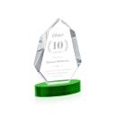 Norwood Green on Alberton Base Polygon Crystal Award