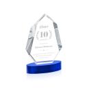 Norwood Blue on Alberton Base Polygon Crystal Award