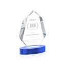 Norwood Sky Blue on Alberton Base Polygon Crystal Award