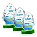 Norwood Full Color Green on Alberton Base Crystal Award