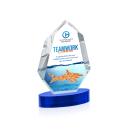 Norwood Full Color Blue on Alberton Base Crystal Award