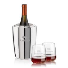 Pescara Wine Cooler & Dunhill Stemless Wine Set - Barware