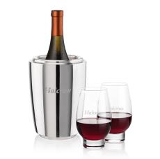 Pescara Wine Cooler & Glenarden Stemless Wine Set - Barware