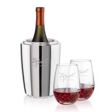 Pescara Wine Cooler & Templeton Stemless Wine Set - Wine Accessories