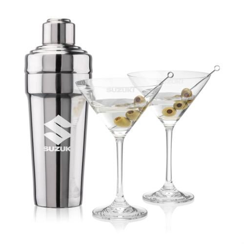 Corporate Gifts - Barware - Gift Sets - Milano Shaker & Burlington Martini Set