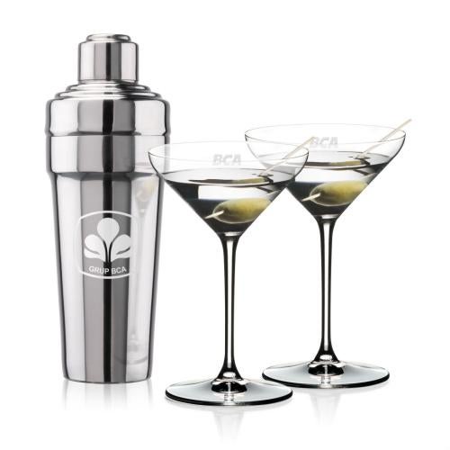 Corporate Gifts - Barware - Gift Sets - Milano Shaker & RIEDEL Martini Set