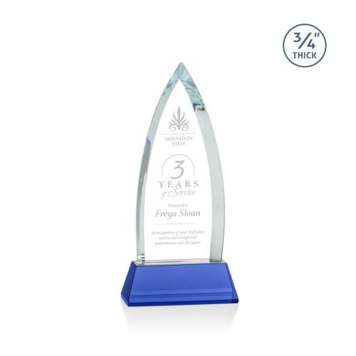 Awards and Trophies - Crystal Awards - Shildon Blue on Newhaven Peaks Crystal Award