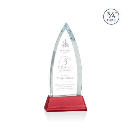 Awards and Trophies - Crystal Awards - Shildon Red on Newhaven Peaks Crystal Award