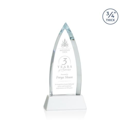 Awards and Trophies - Crystal Awards - Shildon White on Newhaven Peaks Crystal Award