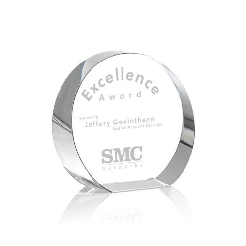 Awards and Trophies - Crystal Awards - Glenwood Circle Crystal Award